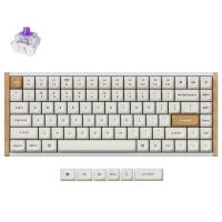Keychron K2 HE QMK Wireless Magnetic Keyboard Side Wood Frame Edition Nebula Switch - White (KBKCK2HQ1)