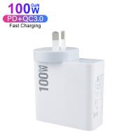 100W GaN USB C Charger - Fast Charger, 2 USB-C & 2 USB-A Port 100W/30W/18W Laptop PD Wall Charging Block with 100W USBC Cable Compatible with MacBook,